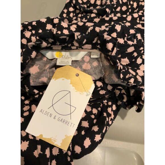 Boden Pink & Black Spotted Ruffle Collar Dress, Size 12L - Picture 7 of 7